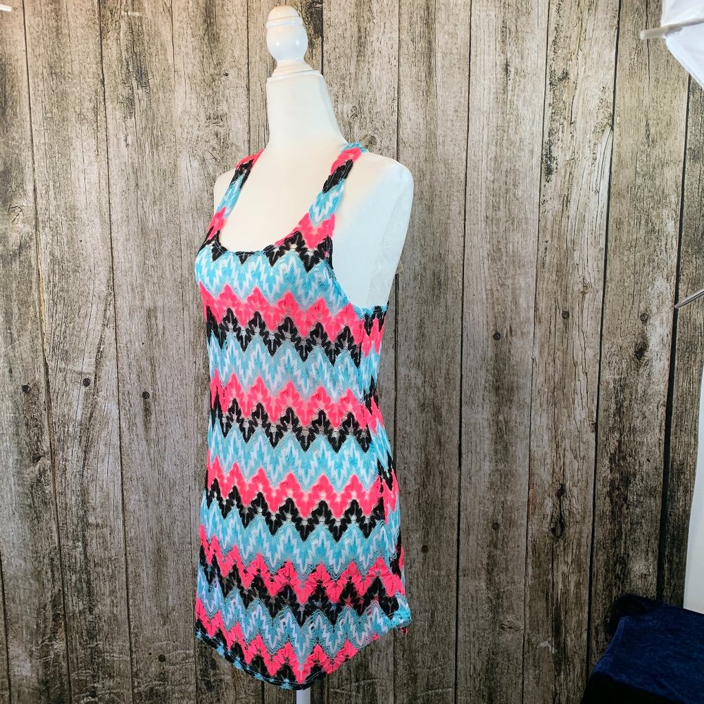 NWT Miken Beach Cover Up in Chevron Pattern XS & S